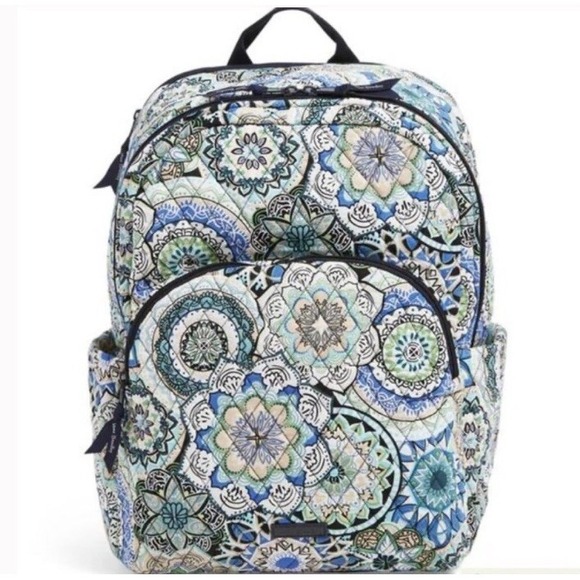 Vera Bradley Handbags - Vera Bradley Essential Large Backpack Laptop Pocket NWT Sketched Medallion